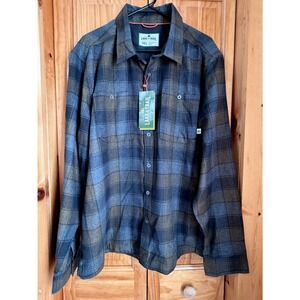 Lake & Trail Mens 3XL Plaid Flannel Shirt Recycled Polyester Button Down NWT